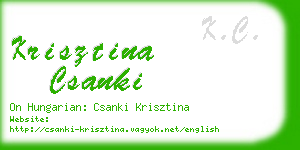 krisztina csanki business card